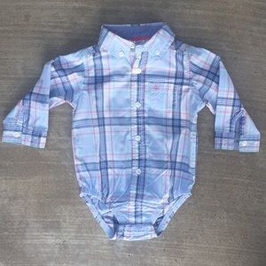 Carter’s, button down onesie, 9 months, EUC